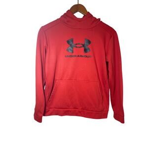 Under Armour Youth XL Hoodie • Red • Large UA Logo • Long Sleeve